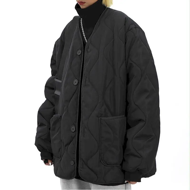 

Женская хлопковая одежда, пальто, стандартная Корейская свободная парка с кулиской, куртка, зимняя женская одежда, повседневная теплая верх...