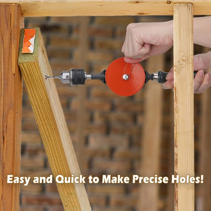 

Hand Drill,Powerful Capacity Precision Chucks Cast Steel Double Pinions Manual Drill For Wood Plastic Acrylic Circuit Board Punc