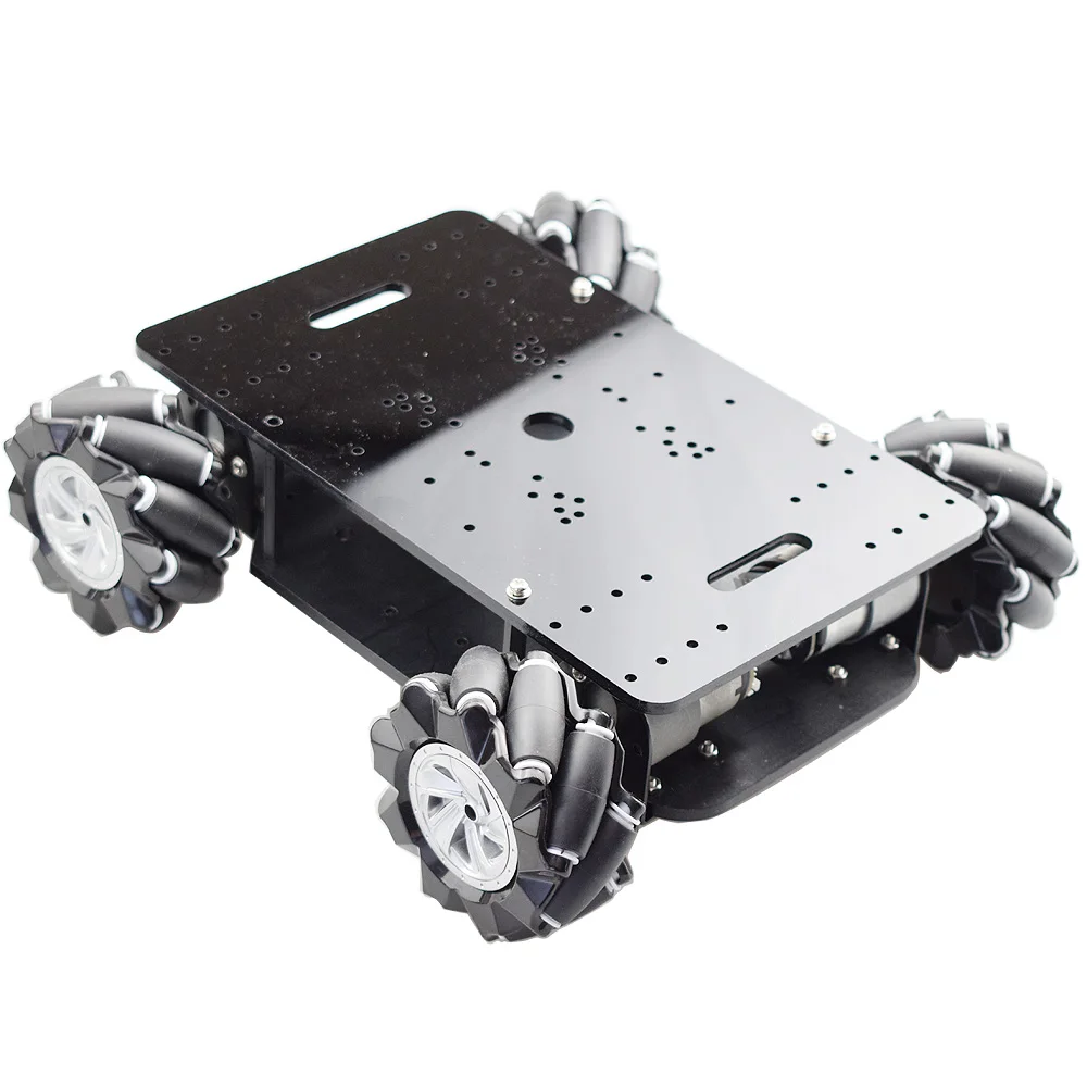 New 5KG Load Double Chassis Mecanum Wheel Robot Car Chassis Kit with 4pcs 12V Encoder Motor for Arduino Raspberry Pi DIY STEM enlarge