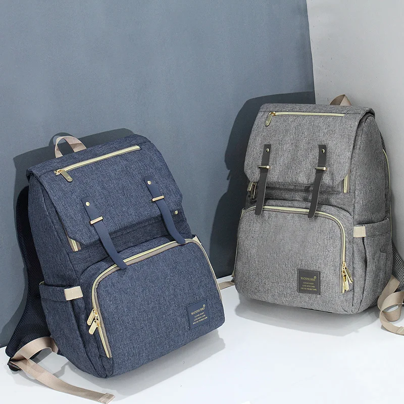

New Fashion Baby Diaper Bag With USB Large Nappy Bag Maternity For Mummy Daddy Waterproof Laptop Travel Backpack Nursing Bags