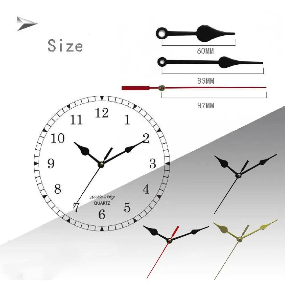 

Set Wall Clock Hands Pointers Battery Operated Quartz Clock Needles for DIY Clock Repair Replacement Kits