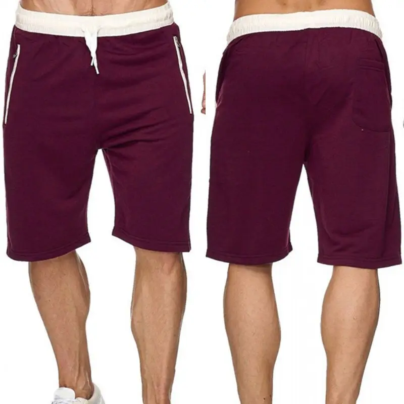 Men Summer Quick Dry Beach Board Shorts Solid Color Drawstring Elastic Waist Swim Trunks Casual Workout with Pocket | Мужская одежда