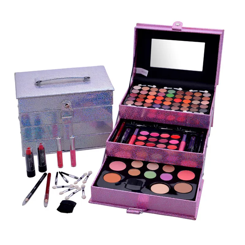 Professional Makeup Kit Box Makeup Eye Shadow Brushe Full Makeup Cosmeticss Set  Eyeshadow Palette Lipsticks Lip Gloss For Woman