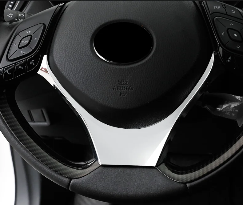 

Черная Автомобильная панель рулевого колеса для пианино, декоративная крышка, отделка, Аксессуары для Toyota C-HR CHR 2017 2018