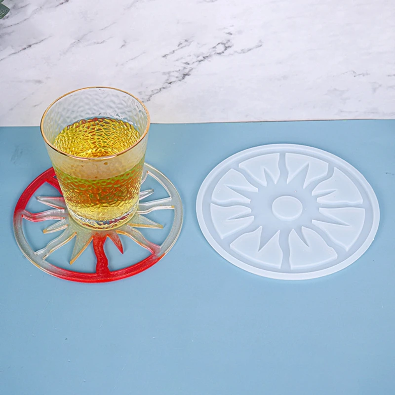 

Sun Placemat Epoxy Resin Mold Coaster Cup Mat Silicone Mould DIY Crafts Jewelry Home Decoration Casting Tools