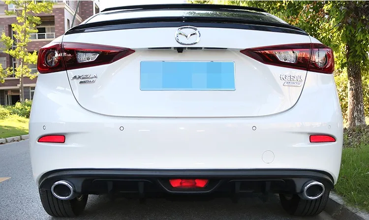 Car Rear Bumper Diffuser Body kit Bumpers Protector ABS plastic For Fit Mazda 3 Axela 2014 2015 2016 2017 2018 2019 rear spoiler |