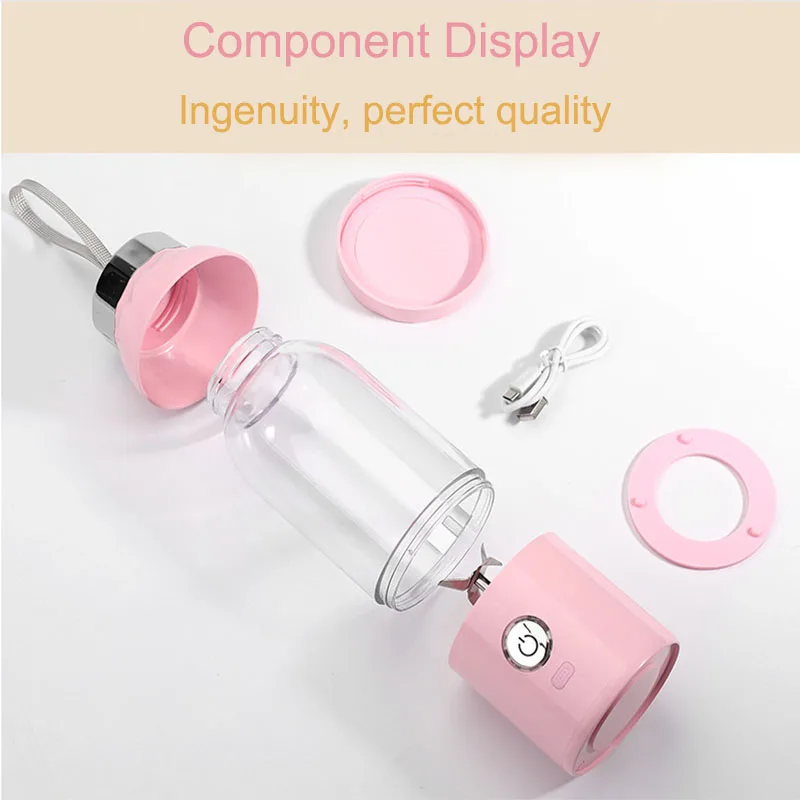 

550ml Portable Juicer Mixer Mini Fruit Cup Small Blenders Kitchen DIY Food Processor USB Charging 30 Seconds Quick Juicing