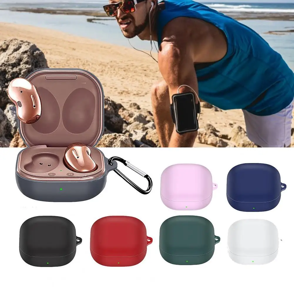 

Anti-slip Shockproof Earphone Case with Buckle for Samsung Galaxy Buds Live