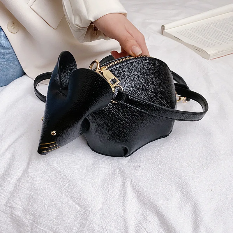 

Fun Cartoon Mouse Shape Young Girl's Shoulder Bag Crossbody Mini Bag Purses and Handbags Women Clutch Bag Casual Small Bag