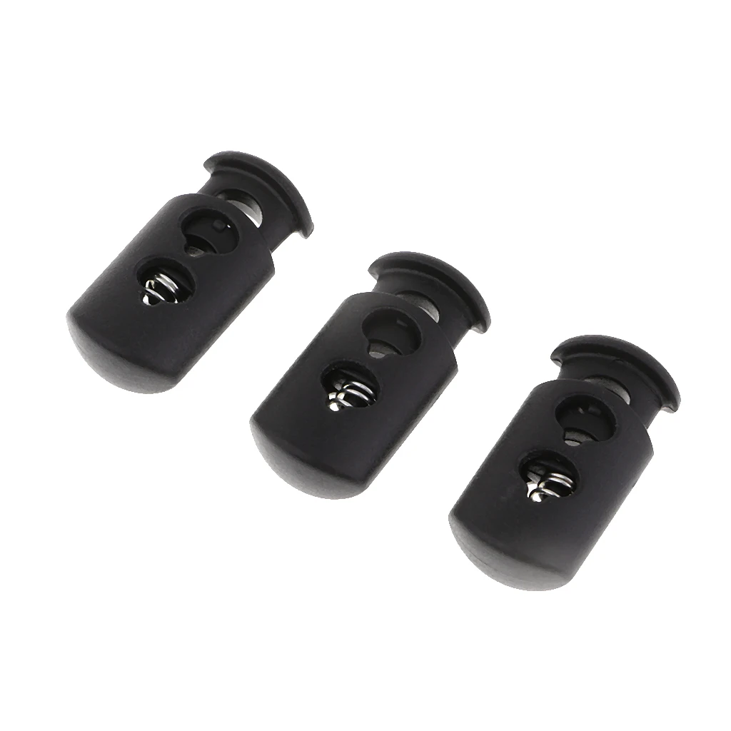 

50 Pieces Paracord Cord Locks Clip Buckle Toggle 2 Holes Toggle Stoppers 24x12mm