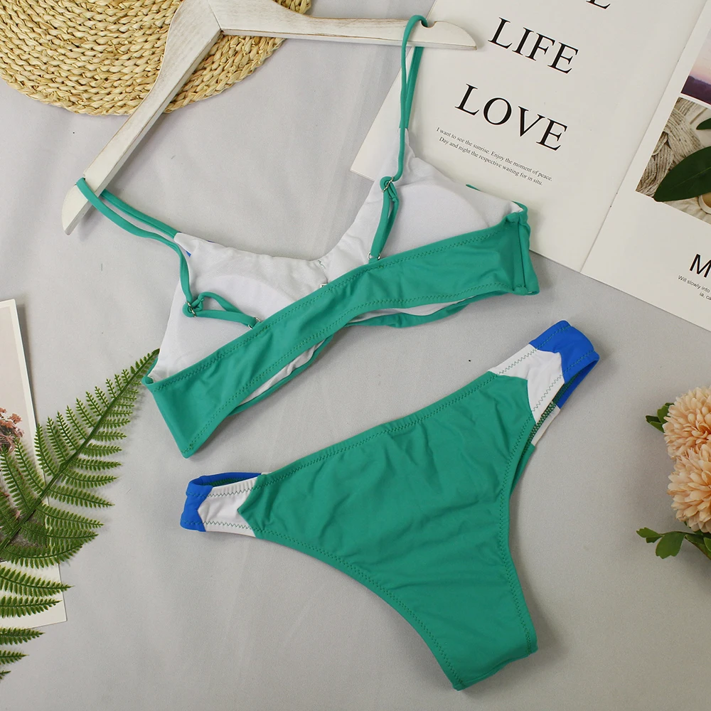 Купальник женский с принтом бикини 2022 сексуальный бандажный купальный костюм