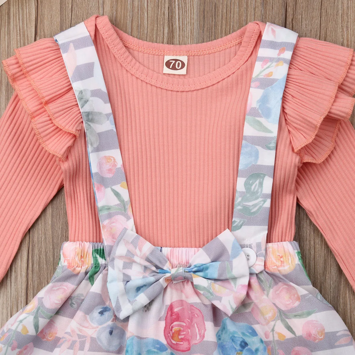 2019 летняя одежда для малышей Одежда маленьких девочек розовый комбинезон с