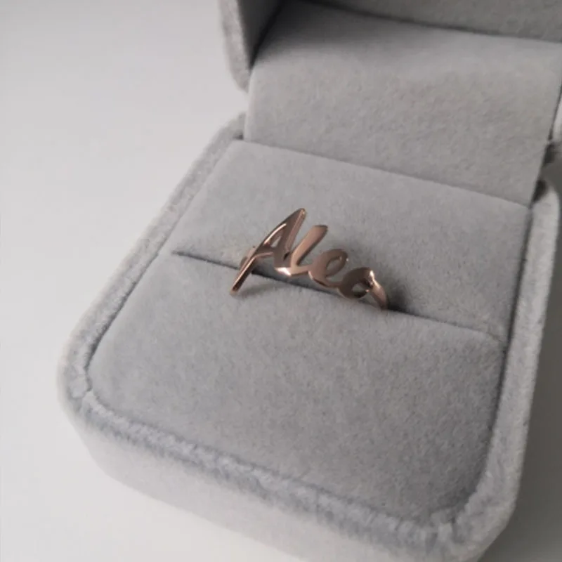 Кольцо с двойным именем для мужчин и женщин кольцо из нержавеющей стали двумя