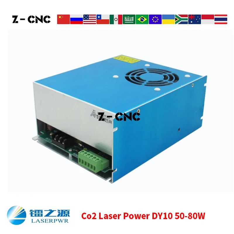 

Co2 Laser Power Supply DY10 Laserpwr for Co2 Laser 50W 60W 70W 80W HY DY10 Blue Case Power Hongyuan PSU Replace MYJG-80