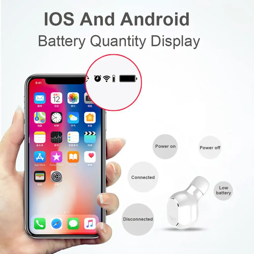 M8 Беспроводные Bluetooth 4 2 наушники в ухо мини компактные с 2200 мАч зарядным отсеком