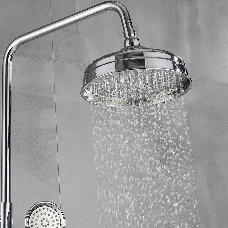 Настенный смеситель для душа ванной комнаты с ручным распылителем ванны горячей