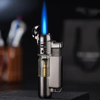windproof turbo gas lighter flame butane metal cigarettes cigar lighter small jet flame lighter smoking accessories gift for men