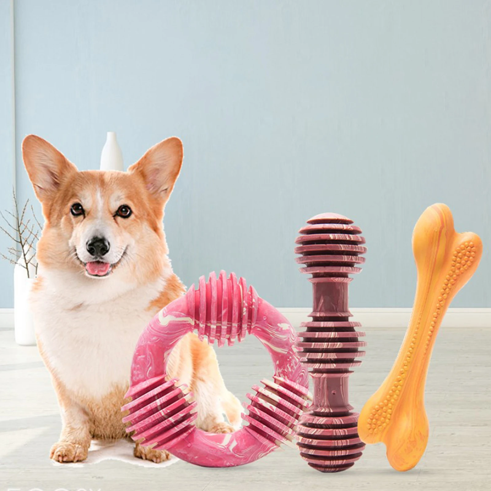 

Dog Stick Chew Toy Chewer Cleaning Teeth Rubber Dog Toy Pet Supplies Flavor Chewer