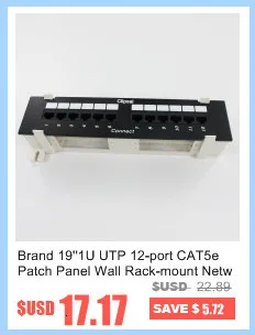 19in 1U шкаф стойка UTP 24 порта CAT6 патч-панель RJ45 сетевой кабель адаптер неэкранированный модульный Keystone Jack распределительная рамка