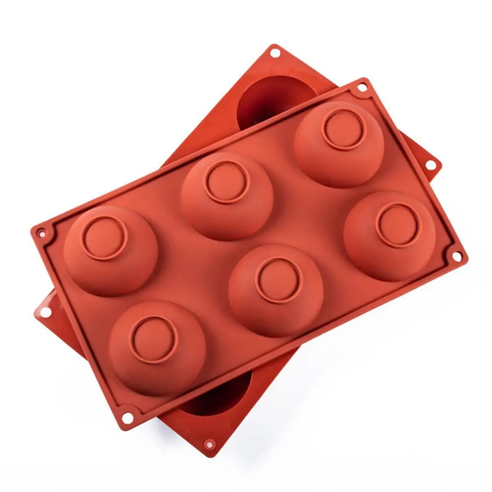 

Semi Sphere Molds For Baking - 6 Holes Chocolate Half Sphere Mold Silicone Hot Cocoa Bombs Tool For Muffin Cookie Pudding Ca