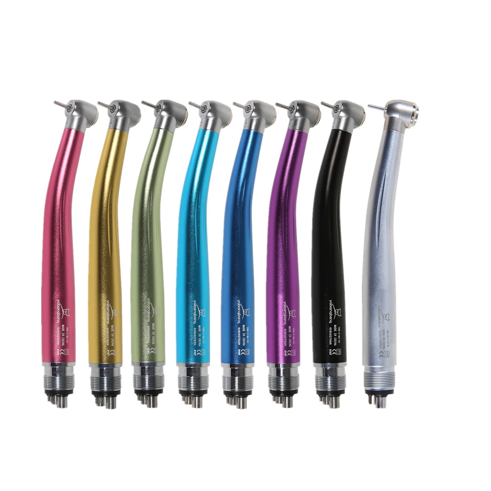 8 цветов 4 отверстия кнопочный стоматологический высокоскоростной наконечник