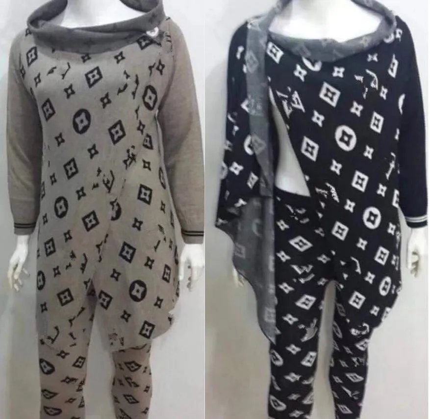 2 комплект из двух предметов для женщин спортивный костюм топ и брюки с капюшоном