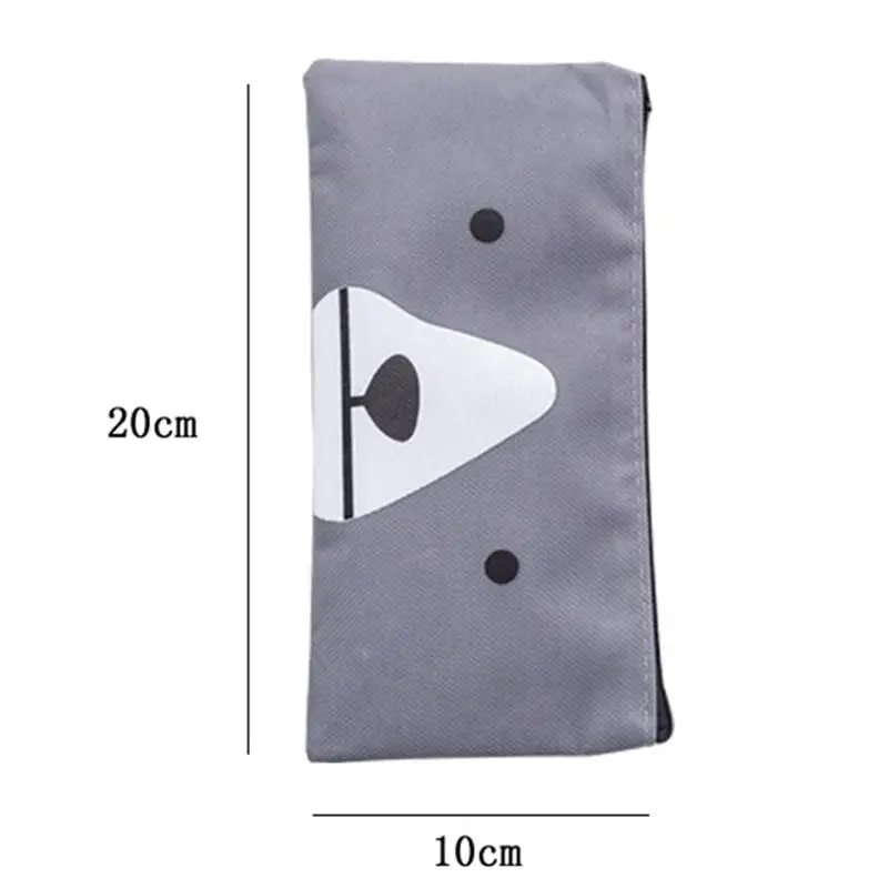 

Lovely Bear Canvas Pencil Case Bag Cute Stationery for Girl School Supplies Pencil Box Cosmetics Pouch