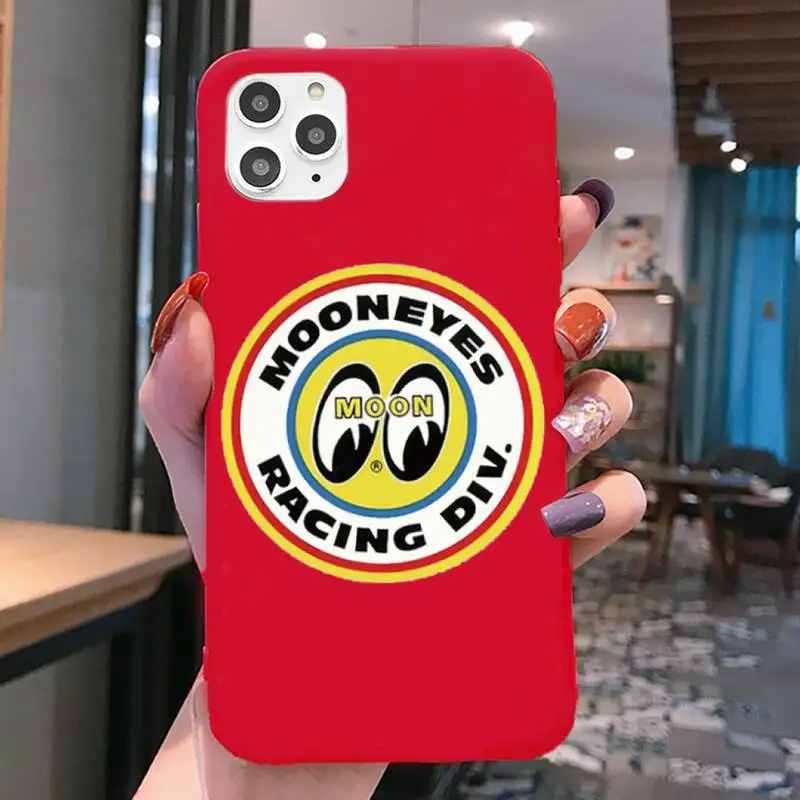 

Japan Luxury Brand Phone Case For IPhone 6 6s 7 8 Plus X Xs Xr Xsmax 11 12 Pro Promax 12mini Candy Red Silicone Cover Mooneyes