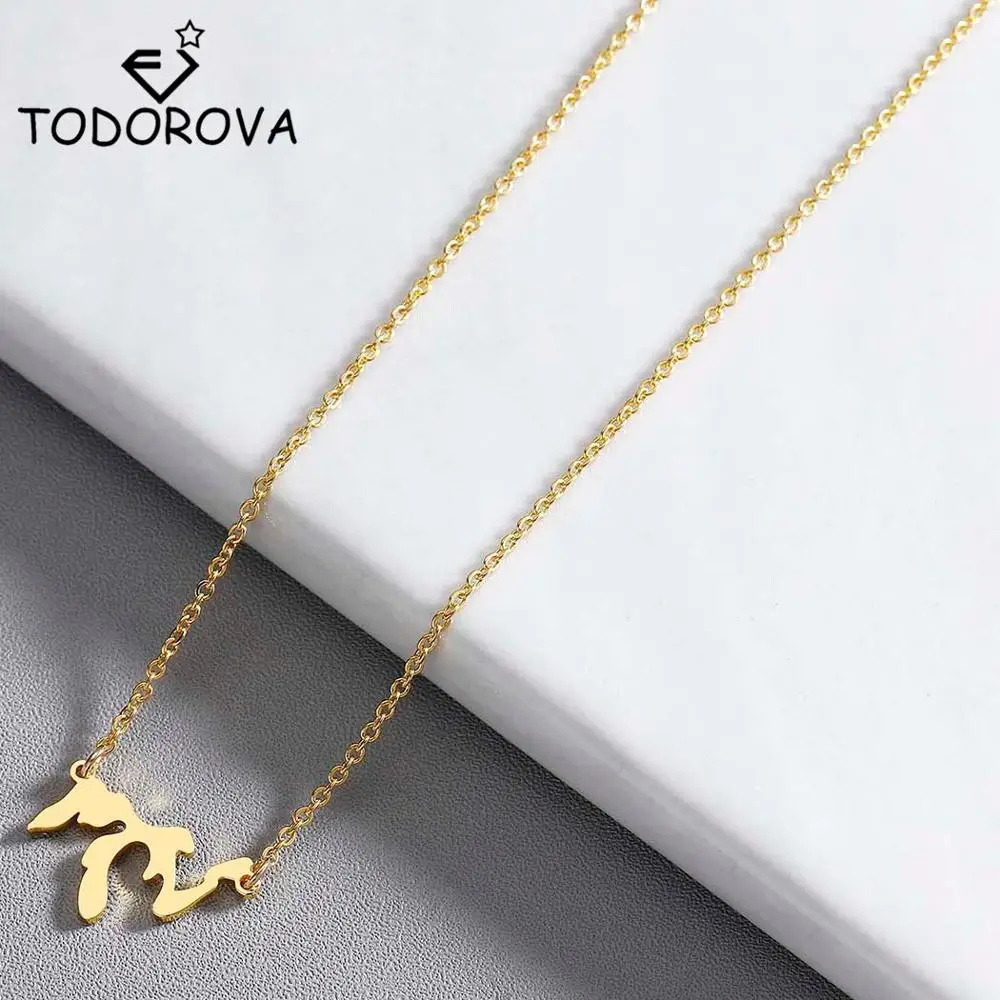 Тоторова великое озеро Мичиган Культовая подвеска озёр дома кулон ожерелье Illinois