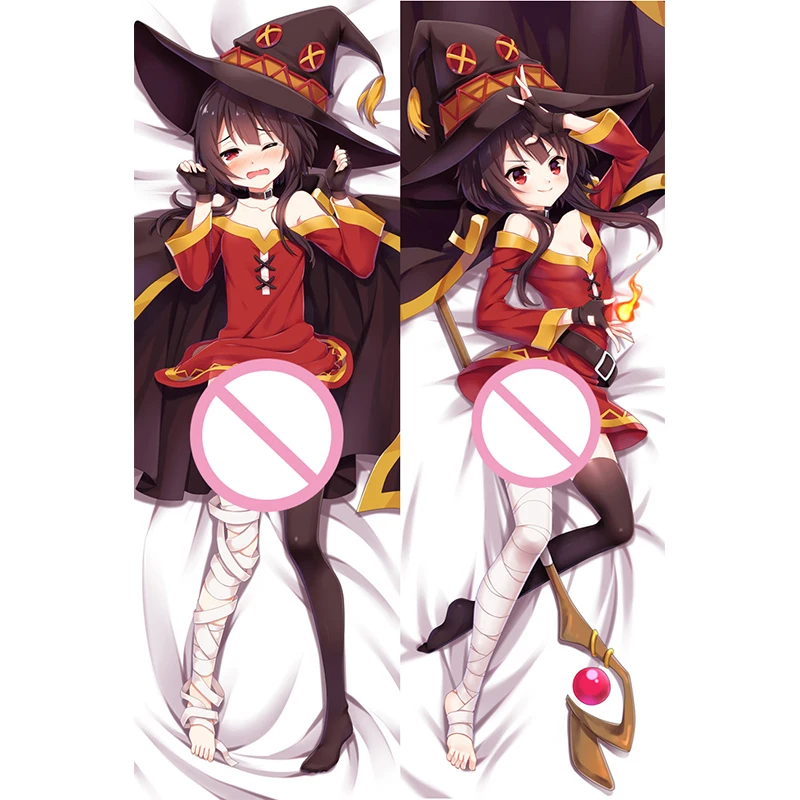 Аниме Konosuba прекрасный Megumin печатных тела обнимающаяся Подушка Чехол Peack кожи