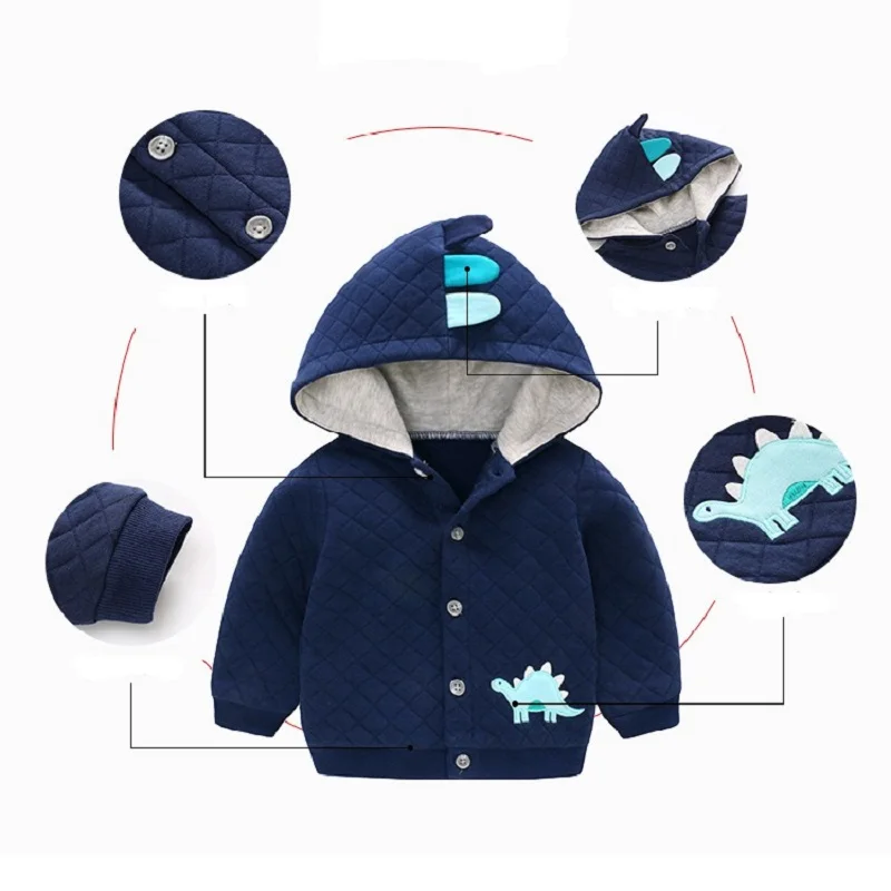 Baby clothes Cost Boy Jackets Kids Outerwear Qute Dragon Embroidery Spring Autumn Children Clothes |