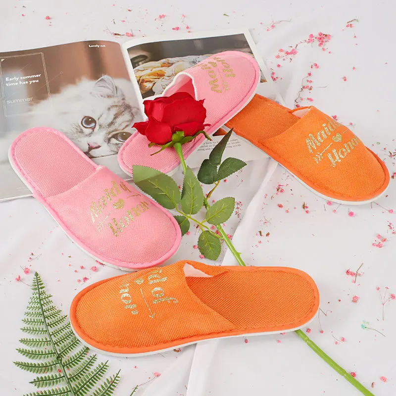 Спа тапочки вечерние поставки свадебное украшение Невесты Девичник подарок