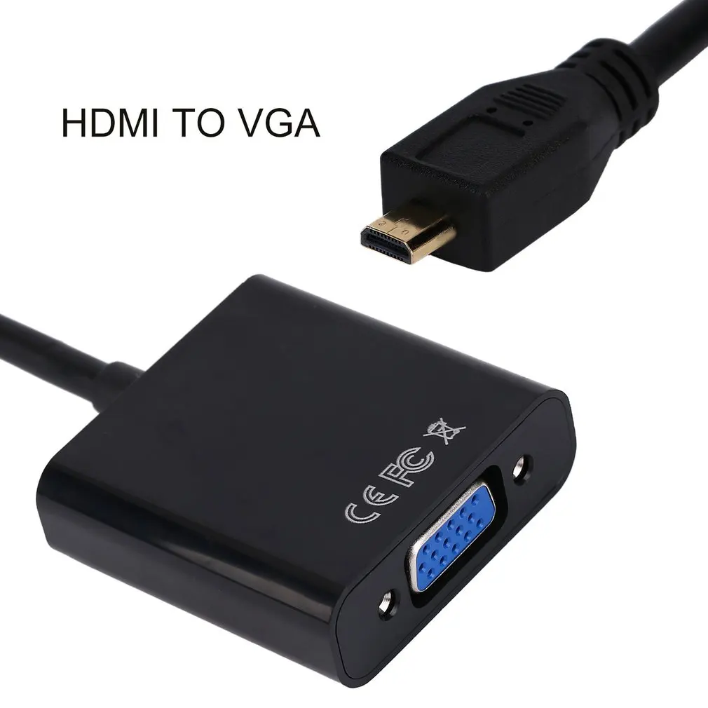 2018 Новый 1080P Micro HDMI совместимый с VGA Женский видеокабель конвертер адаптер для ПК