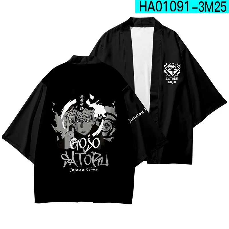 Женская и Мужская футболка-кимоно с 3D-принтом в стиле аниме | Тематическая одежда