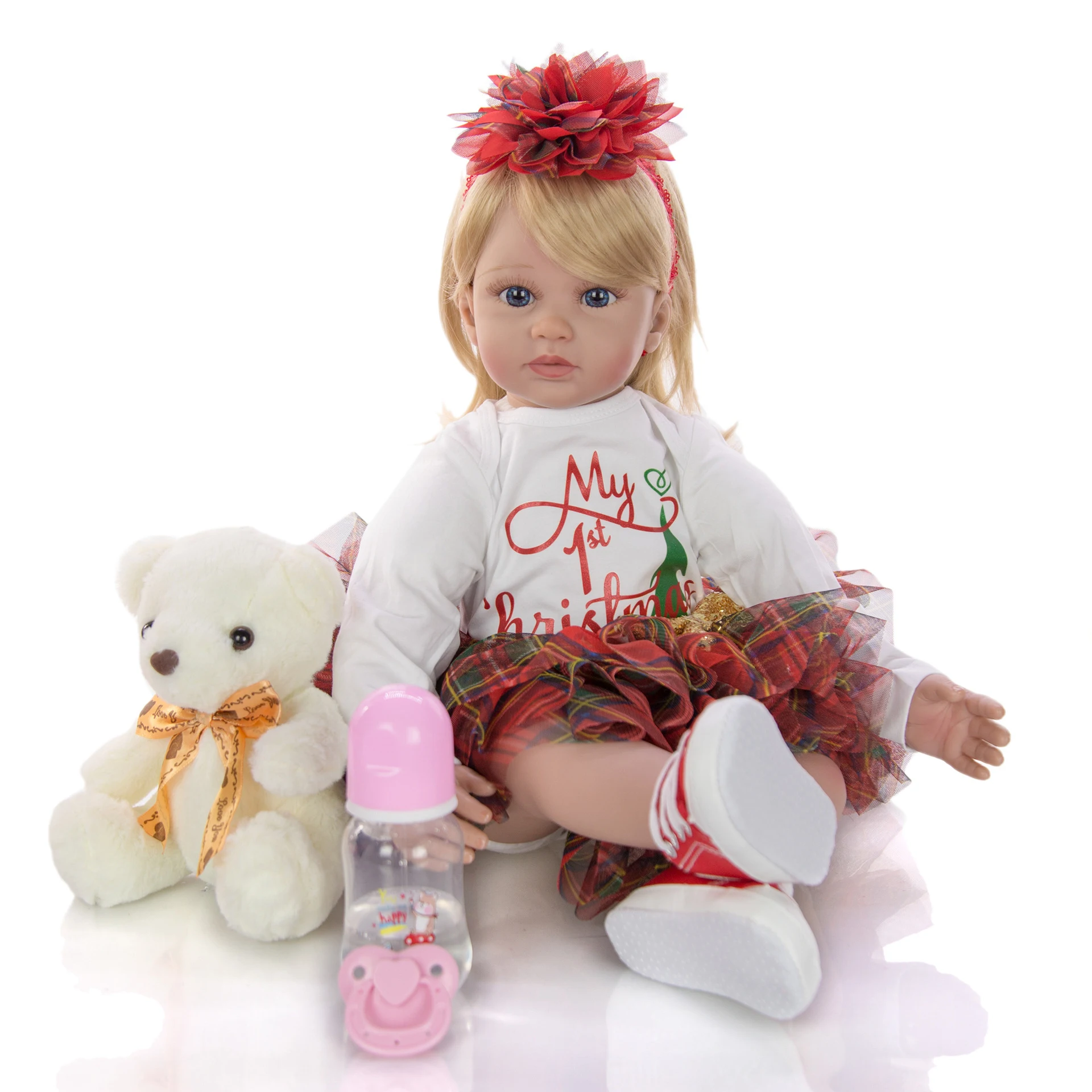 KEIUMI милая кукла принцессы 24 дюйма Реалистичная настоящая девочка Реборн малыш