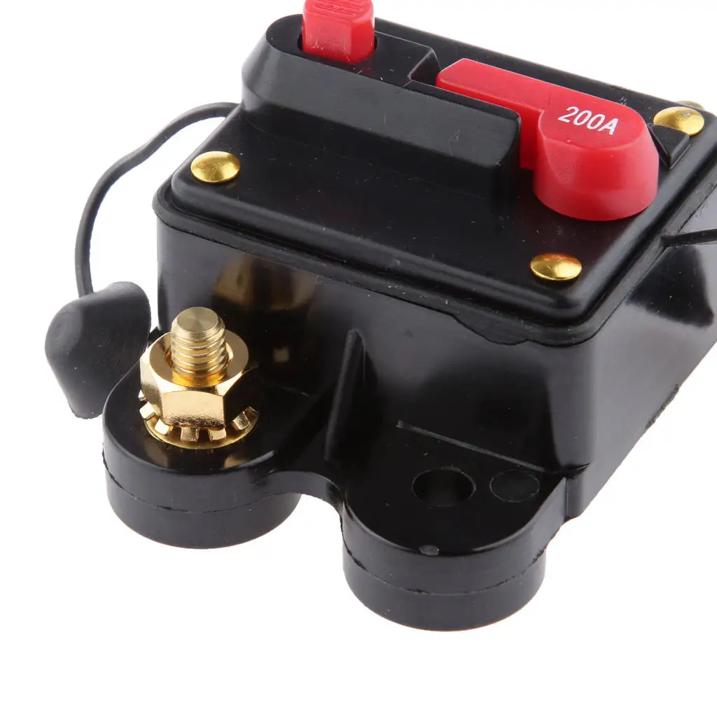 

Waterproof 200Amp Circuit Breaker Reset Fuse Holder Inline Fuse For