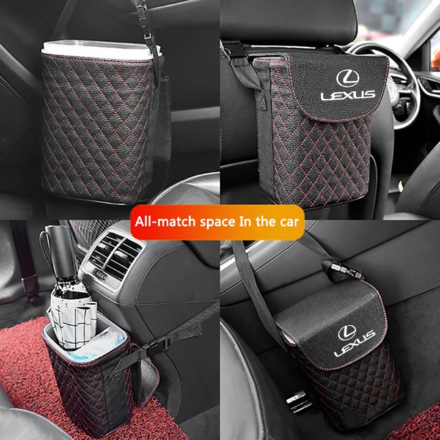 

Car Styling Hanging Garbage Holder Double Layer Trash Can Case for Lexus RX350 RX270 IS250 IS300 ES250 ES350 CT200H IS NX GS350