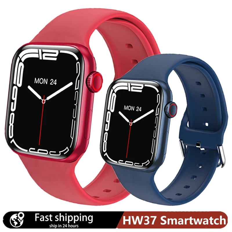 

Newest HW37 Smart Watch serise 7 Voice assistant Location Sharing Bluetooth Call Heart Rate Monitor Smartwatch pk iwo16 w66 HW22