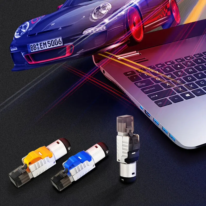 Соединитель кабеля Ethernet ZoeRax Cat8 RJ45 металлический инструмент простой разъем для