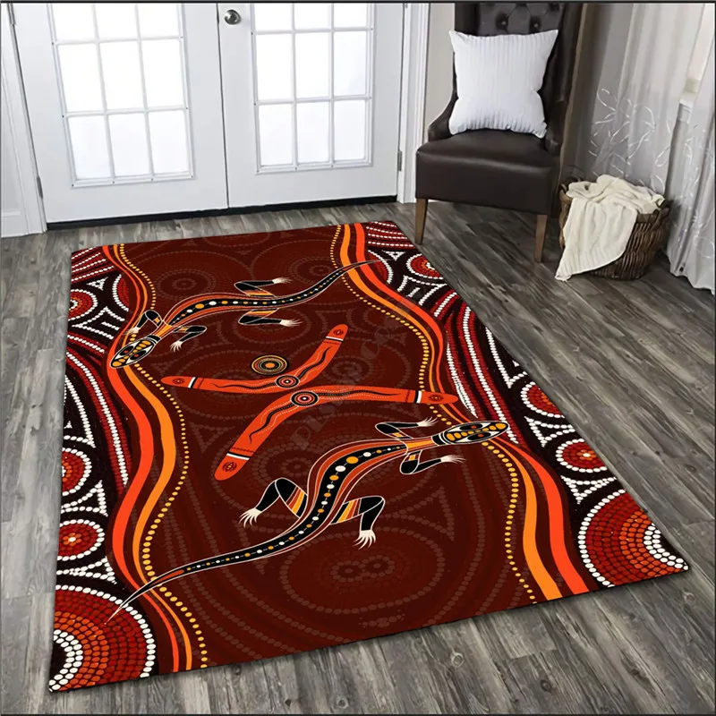 

Aboriginal Naidoc Week Heal the Lizard 3D print Rug Non-slip Mat Dining Room Living Room Soft Bedroom Carpet