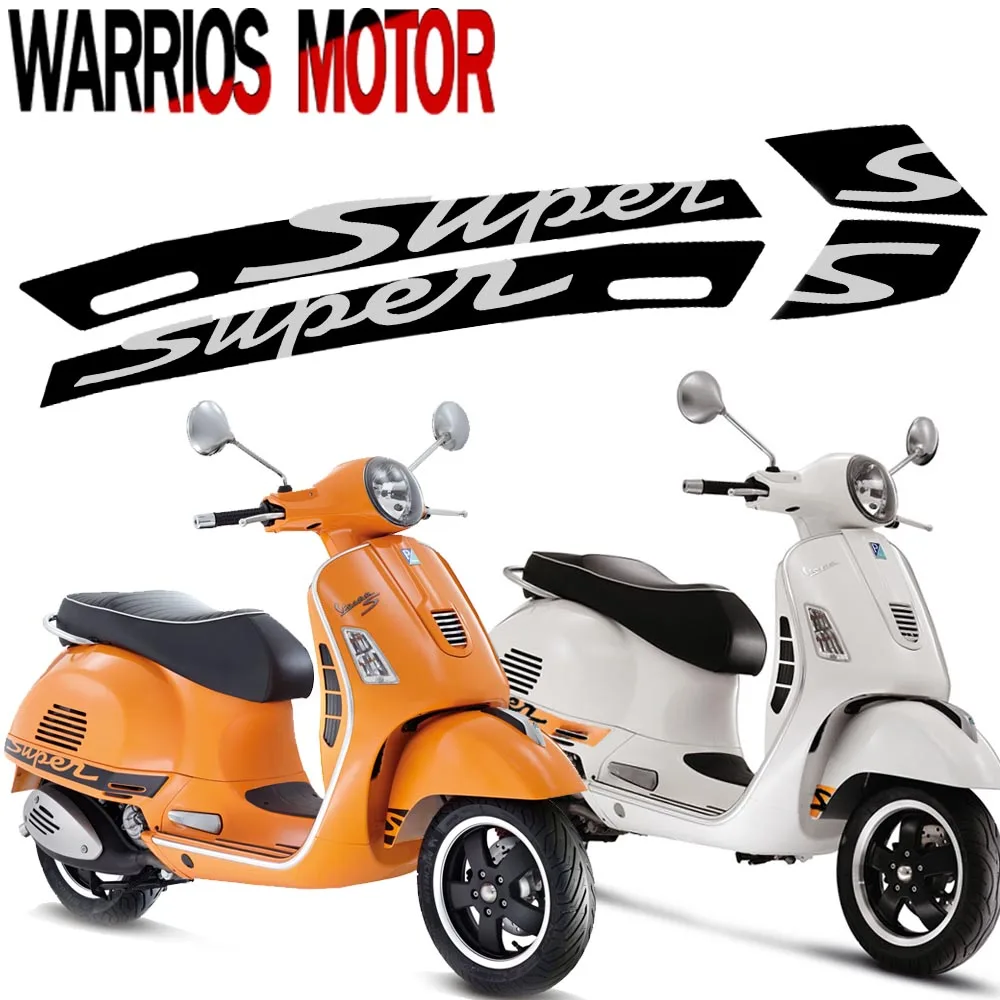 

Motorcycle Decal "Super" Sticker Decoration Kit Sticker Box Four colors available For Vespa GTS 300 GTS300 Super Sports