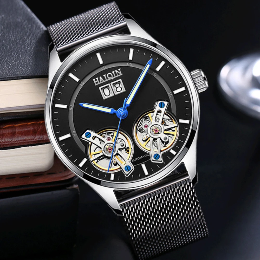 

watch for men HAIQIN sports waterproof mechanical movement watch men automatic military tourbillon men watch relogio masculino