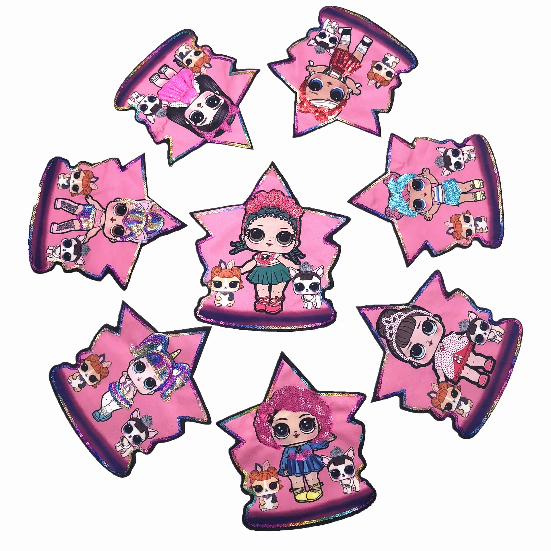 5 шт. оптовая продажа костюм украшения детская одежда Цветные Переводные