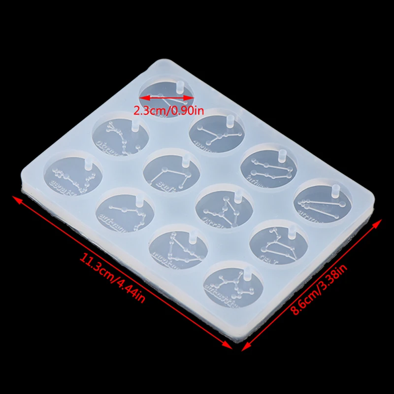 

12 Constellation Resin Mould Round Square Pendant Resin Mold Jewelry Making DIY Craft Tools