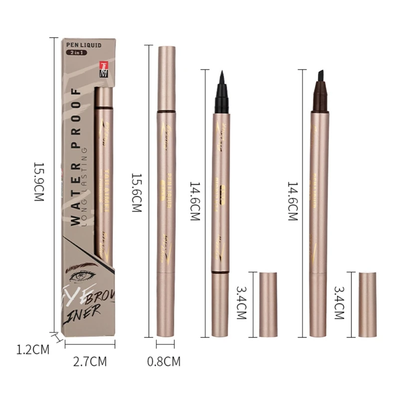 Двухсторонняя подводка для глаз карандаш бровей долговечная водостойкая
