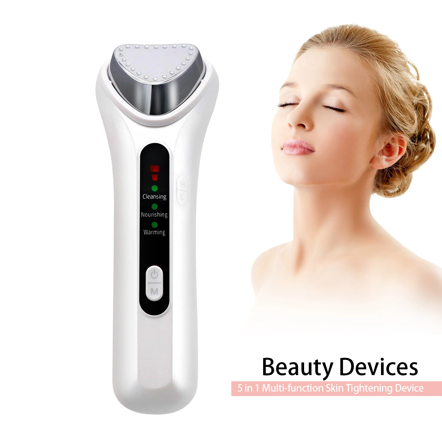 

Ultrasonic Warm Ion Importing Beauty Massager Face Care Beauty Machine Rejuvenation Device Import Export Ionic Face Massager