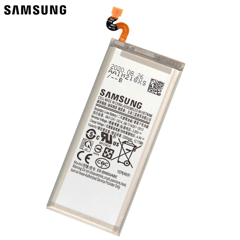 Оригинальная запасная аккумуляторная батарея для Samsung GALAXY Note8 Note 8 N9508 N9500 Project Baikal