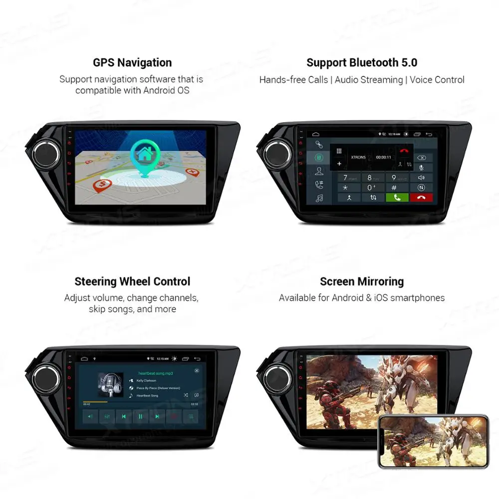 Мультимедийный стерео радиоплеер XTRONS экран 9 дюймов IPS Android Q DSP GPS-навигация OBD TPMS