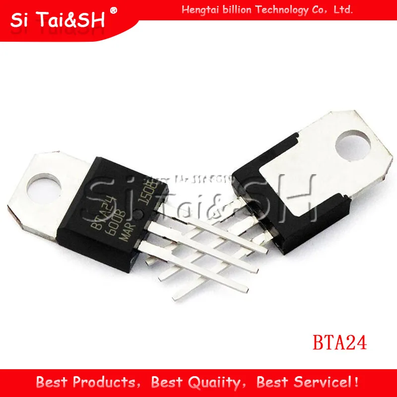 10PCS BTA24-600B TO220 BTA24-600 TO-220 BTA24 24-600B New original 24A 600V triac | Электронные компоненты и