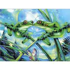 5D алмазная живопись мультяшная лягушка полная квадратная Алмазная вышивка животные цветок картина Стразы мозаичные наборы для украшения дома искусство